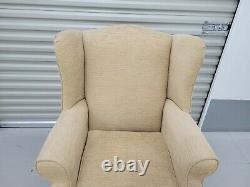 Vintage Laura Ashley Denbigh Fabric Wingback Chair Wing Back, Fireside 1 Of 2