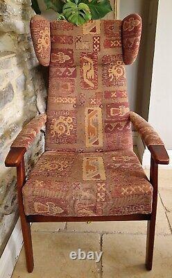 Vintage Parker Knoll High Back Wing Chair fireside 1970s PK1071-74