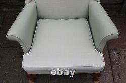 Vintage Parker Knoll Wing Back High Back Pk 720 Fire Side Arm Chair Seat Fabric