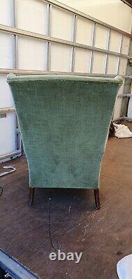 Vintage Parker Knoll Wing Back High Back Pk 720 Fire Side Arm Chair Seat Green