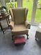 Vintage Parker Knoll Wingback Armchair \ Floral Fireside Lounge Chair \ Pk720