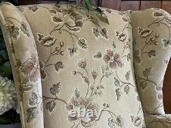 Vintage Parker Knoll Wingback Armchair \ Floral Fireside Lounge Chair \ PK720
