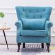 Vintage Upholstered Velvet Deep Button Armchair Fireside Chair Sofa Lounge Seat