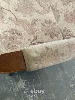 Vintage Wooden Framed Fireside Wingback Armchairs x 2 needs cleaning