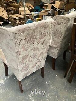 Vintage Wooden Framed Fireside Wingback Armchairs x 2 needs cleaning
