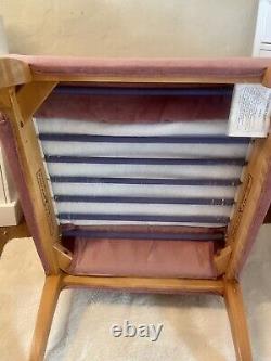 Vintage fire side Parker Knoll PK 1140 Wing Back Armchair, blush velour