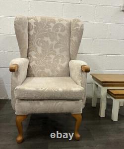 WINGBACK HSL Helmsley FIRESIDE CHAIR Wood Finish ex Display Local? RRP£899