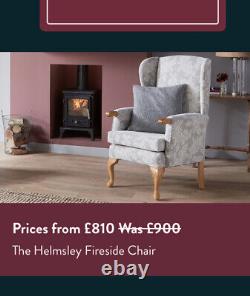 WINGBACK HSL Helmsley FIRESIDE CHAIR Wood Finish ex Display Local? RRP£899