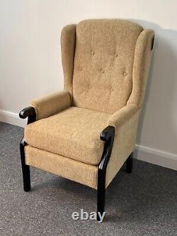 Wentwood Beige High Wingback Armchair Fireside Chair Seat Mobility Back Support