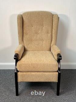 Wentwood Beige High Wingback Armchair Fireside Chair Seat Mobility Back Support