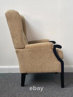 Wentwood Beige High Wingback Armchair Fireside Chair Seat Mobility Back Support