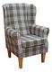 Wingback Fireside Armchair In A Kintyre Chestnut Fabric And Tapered Legs