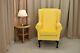 Wingback Fireside Chair Lemon Cambio Fabric Armchair Queen Anne Legs Uk