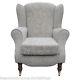 Wing Back Armchair Fireside Chair Duchess In Montana Floral Natural Fabric