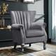 Wing Back Armchair Retro Oyster Back Accent Chair Queen Anne Chair Fireside Sofa