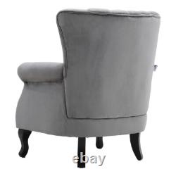 Wing Back Armchair Retro Oyster Back Accent Chair Queen Anne Chair Fireside Sofa