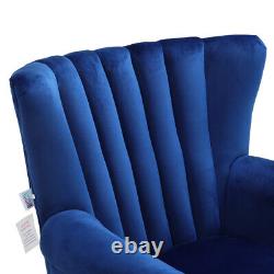 Wing Back Armchair Retro Tufted Back Accent Chair Queen Anne Sofa Fireside Chair