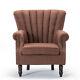 Wing Back Armchair Tufted Scallop Shell Chair Rivet Chesterfield Fireside Sofa