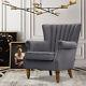 Wing Back Armchair Upholstered Accent Chair Fireside Sofa Bed Livingroom Lounge