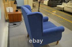 Wing Back Chair Blue Fabric Sofa.com Duke Armchair Fireside Accent Traditional
