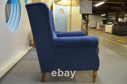Wing Back Chair Blue Fabric Sofa.com Duke Armchair Fireside Accent Traditional