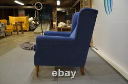 Wing Back Chair Blue Fabric Sofa.com Duke Armchair Fireside Accent Traditional