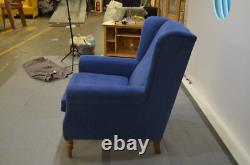 Wing Back Chair Blue Fabric Sofa.com Duke Armchair Fireside Accent Traditional