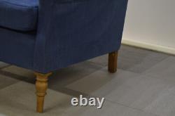 Wing Back Chair Blue Fabric Sofa.com Duke Armchair Fireside Accent Traditional