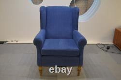 Wing Back Chair Blue Fabric Sofa.com Duke Armchair Fireside Accent Traditional