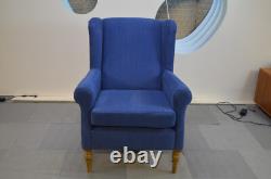 Wing Back Chair Blue Fabric Sofa.com Duke Armchair Fireside Accent Traditional