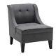 Wing Back Chair Fabric Button Fireside Occasional Corner Sofa Bedroom Armchair