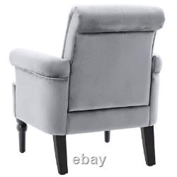 Wing Back Chair Fireside Check Velvet Recliner Armchair Sofa Lounge Cinemo Chair