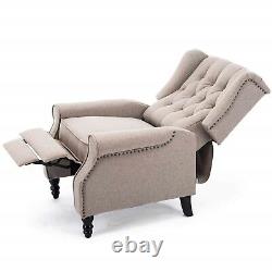 Wing Back Chesterfield Armchair Vintage Recliner Lounge TV Chair Fireside Seat