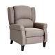Wing Back Fabric Herringbone Fireside Recliner Armchair Sofa Lounge Chair Uk
