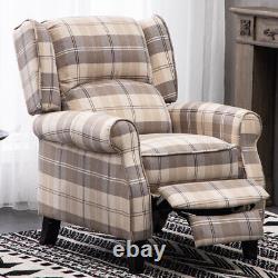 Wing Back Fireside Recliner Armchair Single Sofa Lounge Adaptable Chair Couches