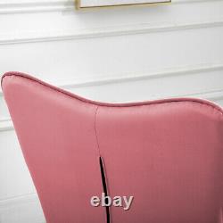 Wing Back Occasional Lounge Chair Tub Armchair Living Fireside Sofa Pink Lounge