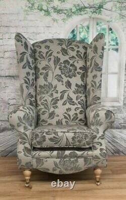 Wing Back Queen Anne Fireside Extra Tall High Back Chair Prestbury Dove Grey