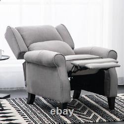 Wing Back Recliner Chair Fabric Fireside Occasional Armchair Cinemo Nursing Seat