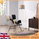 Wing Back Rocking Armchair Recliner Chair Upholstered Tub Sofa Patchwork Fabric