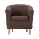 Wing Back Scalloped Tub Queen Anne Armchair Leather Sofa Fireside Lounge Chairs