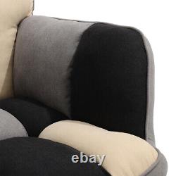 Wing Back Sofa Rocker Armchair Padded Seat Comfy Lounge Rocking Chair Bedroom
