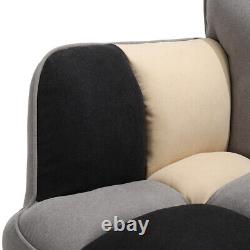 Wing Back Sofa Rocker Armchair Padded Seat Comfy Lounge Rocking Chair Bedroom