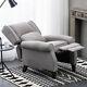 Wing Back Upholstery Recliner Armchair Fabric Fireside Lounge Chair Lounger Grey