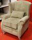 Wing Chair Fireside High Back Armchair Azzuro Mink Fabric Ex Display