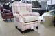 Wing Chair Fireside High Back Armchair Balmoral Sorbet Check Fabric P&s