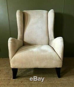 Wingback Armchair DFS'Capsule' Fireside Chair Neutral Chenille Fabric in VGC