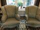 Wingback Boutique Fireside Chairs Pair. Good Condition. Very Stylish+comfortable