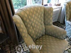 Wingback Boutique Fireside chairs Pair. Good Condition. Very Stylish+Comfortable