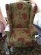 Wingback Fireside Chair, Armchair, High Back, Floral, Used But In Good Condition