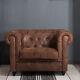 Wingback Scroll Arm Chair Fireside Chesterfield Pu Leather Armchair Single Sofa